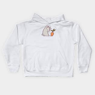 Cute Bunny Rabbit Attack Kids Hoodie